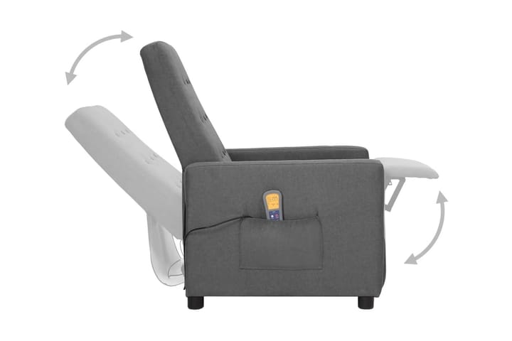 Massagefåtölj ljusgrå tyg - Grå - Möbler - Fåtölj & stolar - Fåtölj - Massagestol & massagefåtölj