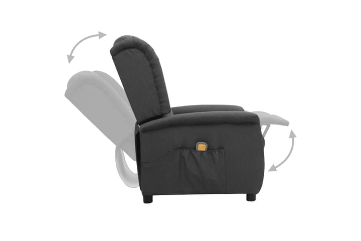 Massagefåtölj mörkgrå tyg - Mörkgrå - Möbler - Fåtölj & stolar - Fåtölj - Massagestol & massagefåtölj