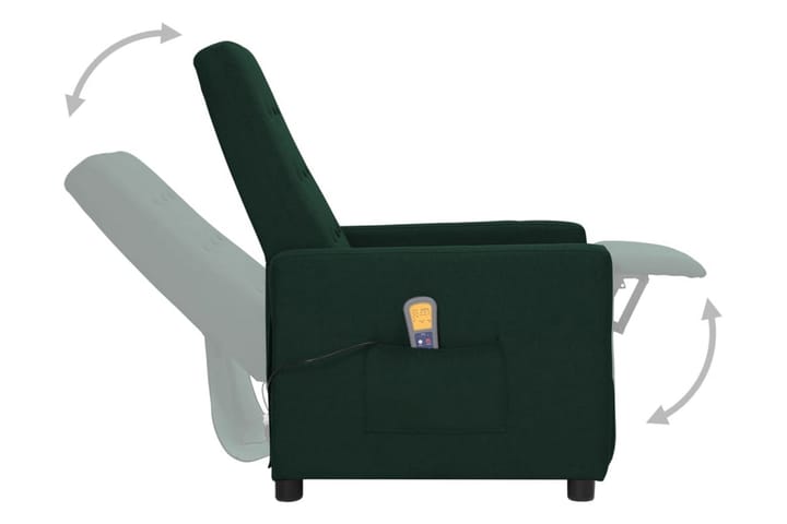 Massagefåtölj mörkgrön tyg - Mörkgrön - Möbler - Fåtölj & stolar - Fåtölj - Massagestol & massagefåtölj
