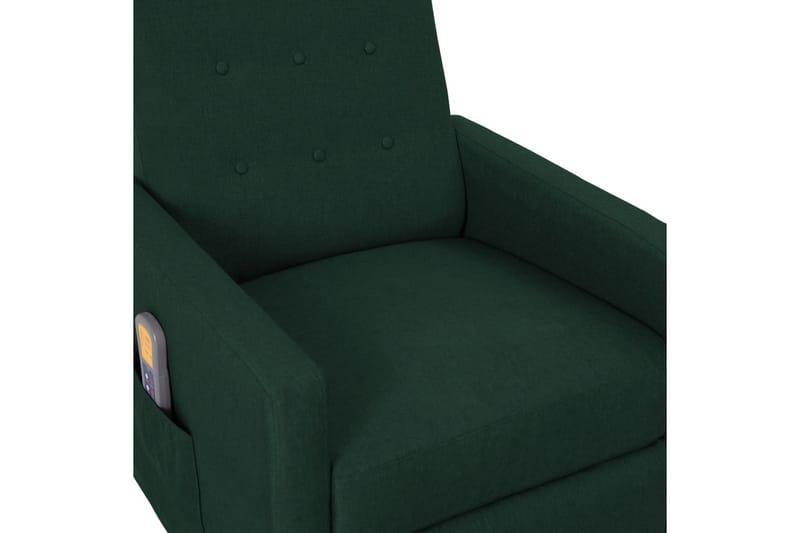 Massagefåtölj mörkgrön tyg - Mörkgrön - Möbler - Fåtölj & stolar - Fåtölj - Massagestol & massagefåtölj
