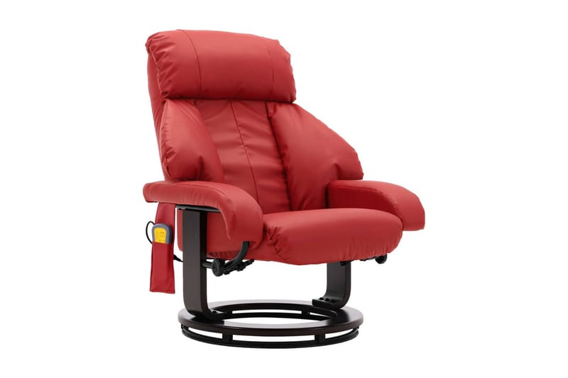 Massagefåtölj röd konstläder - Röd - Möbler - Fåtölj & stolar - Fåtölj - Skinnfåtölj & läderfåtölj