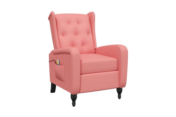 Massagefåtölj rosa sammet - Rosa - Möbler - Fåtölj & stolar - Fåtölj - Massagestol & massagefåtölj