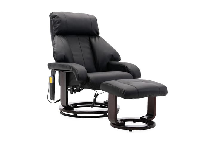 Massagefåtölj svart konstläder - Svart - Möbler - Fåtölj & stolar - Fåtölj - Massagestol & massagefåtölj