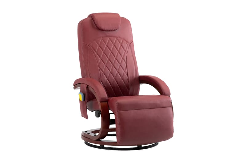 Massagefåtölj vinröd konstläder - Röd - Möbler - Fåtölj & stolar - Fåtölj - Massagestol & massagefåtölj