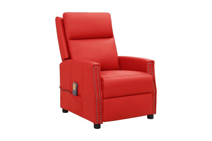 Massagestol röd konstläder - Röd - Möbler - Fåtölj & stolar - Fåtölj - Massagestol & massagefåtölj