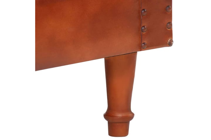 Fåtölj brun äkta läder - Brun - Möbler - Fåtölj & stolar - Fåtölj - Skinnfåtölj & läderfåtölj