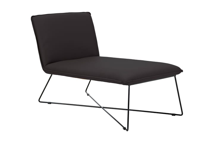 Loungefåtölj Cirino Konstläder - Svart - Möbler - Fåtölj & stolar - Fåtölj - Liggfåtölj