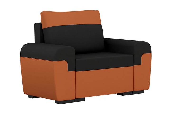 Fåtölj Mori 105x81x87 cm - Svart/Orange - Möbler - Fåtölj & stolar - Fåtölj