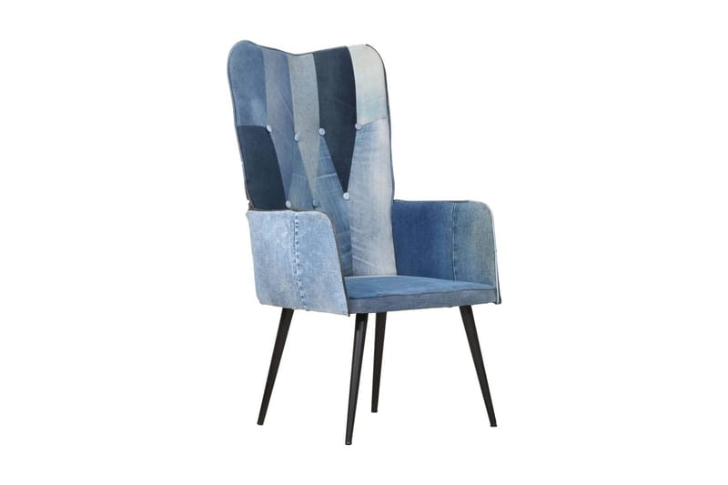 Fåtölj patchwork denim kanvas - Blå - Möbler - Fåtölj & stolar - Fåtölj