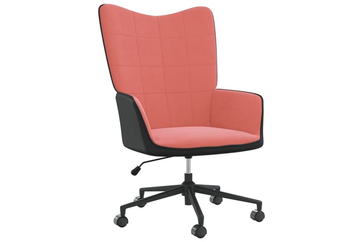 Vilstol rosa sammet och PVC - Rosa - Möbler - Fåtölj & stolar - Fåtölj