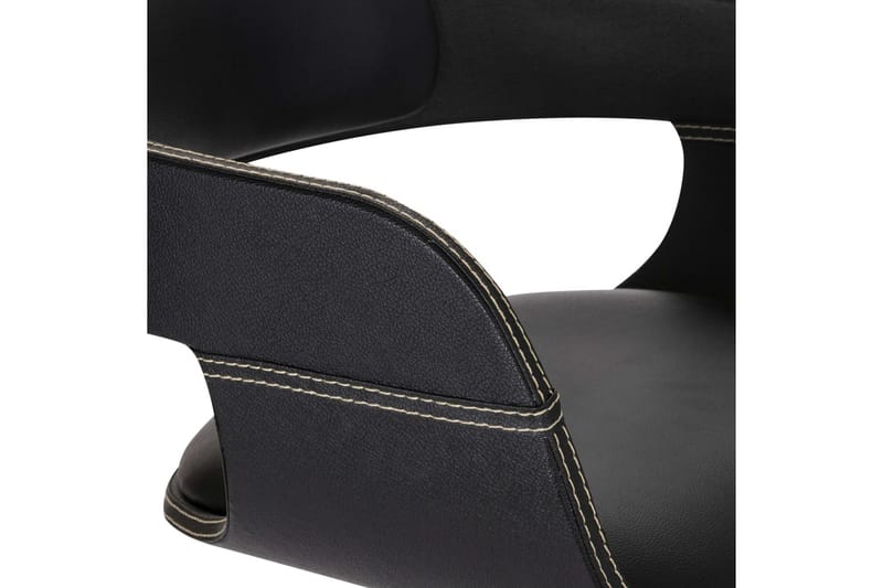Matstol 2 st svart böjträ och konstläder - Svart - Möbler - Fåtölj & stolar - Karmstol