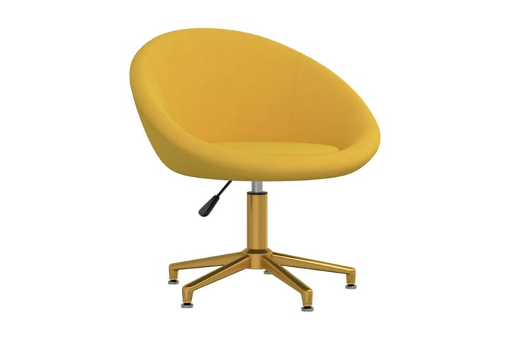 Matstolar 2 st gul sammet - Gul - Möbler - Fåtölj & stolar - Matstol & köksstol