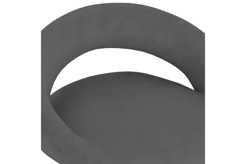 Matstolar 2 st mörkgrå sammet - Grå - Möbler - Fåtölj & stolar - Karmstol