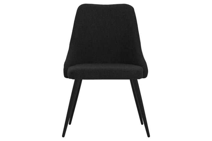 Matstolar 2 st svart tyg - Svart - Möbler - Fåtölj & stolar - Karmstol