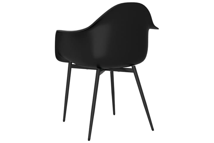 Matstolar 4 st svart PP - Svart - Möbler - Fåtölj & stolar - Karmstol