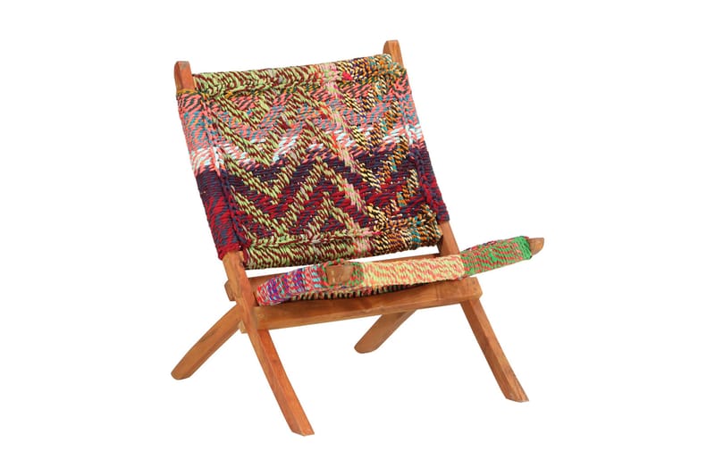 Hopfällbar chindistol flerfärgad tyg - Flerfärgad - Möbler - Fåtölj & stolar - Klappstol & stapelbara stolar