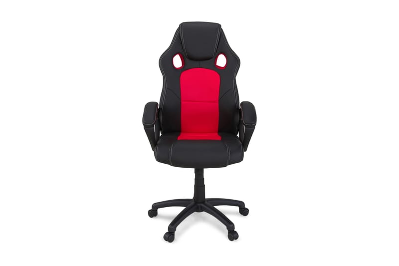 Gamingstol Karting Konstläder - Svart|Röd - Möbler - Fåtölj & stolar - Kontorsstol & skrivbordsstol