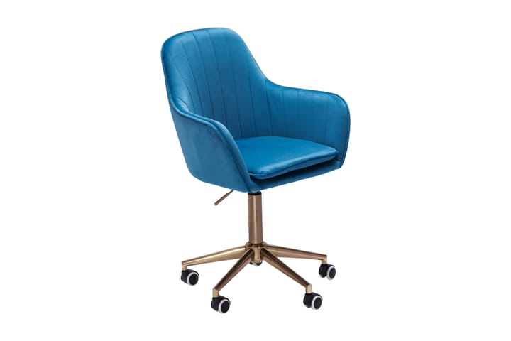 Kontorsstol Gaptown - Blå/Guld - Möbler - Fåtölj & stolar - Kontorsstol & skrivbordsstol