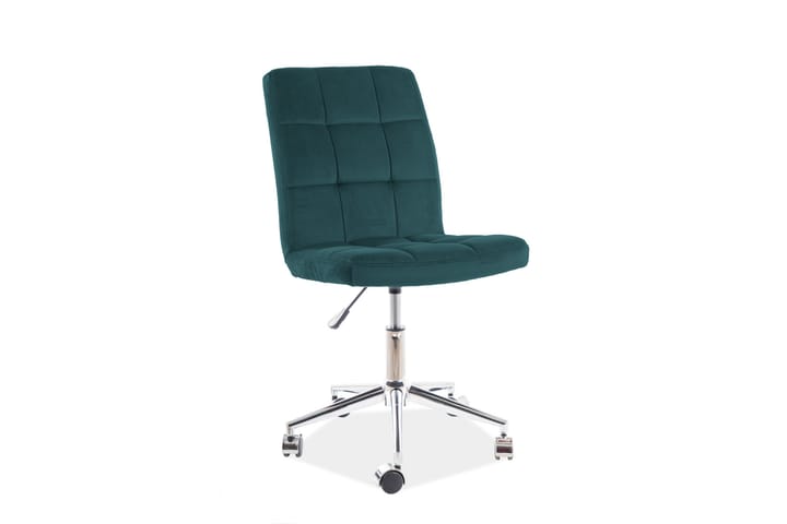 Kontorsstol Humarock Höj-och Sänkbar - Sammet/Grön/Silver - Möbler - Fåtölj & stolar - Kontorsstol & skrivbordsstol