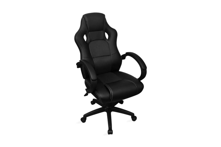 Kontorsstol i sportbilsdesign svart konstläder - Svart - Möbler - Fåtölj & stolar - Kontorsstol & skrivbordsstol