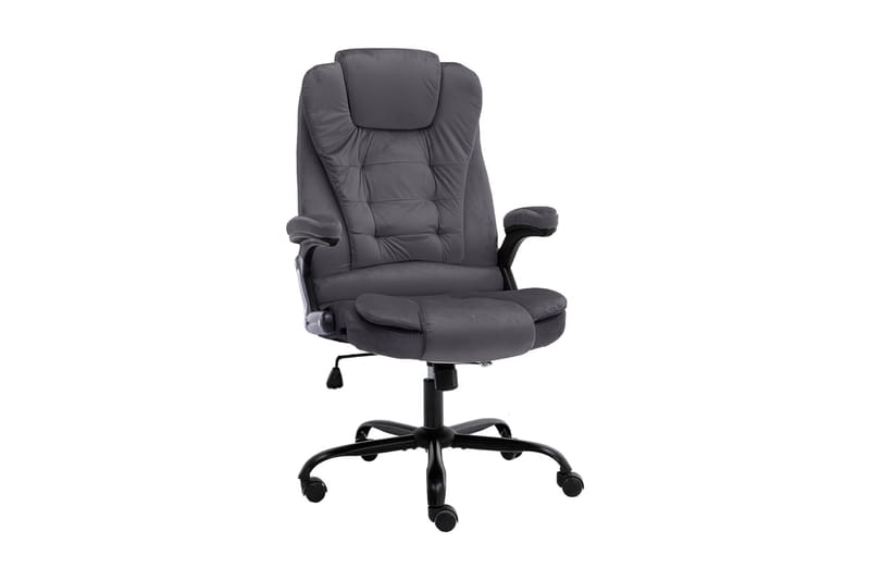 Kontorsstol mörkgrå sammet - Grå - Möbler - Fåtölj & stolar - Kontorsstol & skrivbordsstol
