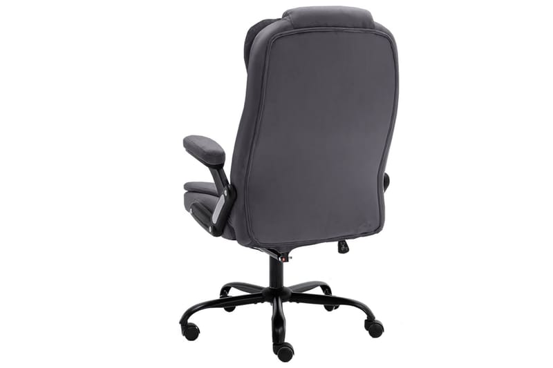 Kontorsstol mörkgrå sammet - Grå - Möbler - Fåtölj & stolar - Kontorsstol & skrivbordsstol