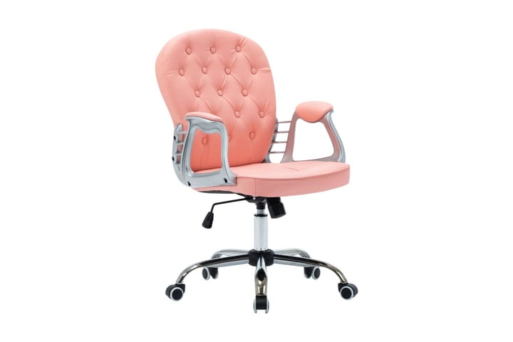 Kontorsstol snurrbar rosa konstläder - Rosa - Möbler - Stolar - Kontorsstol & skrivbordsstolar