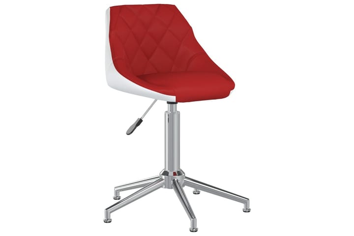 Kontorsstol snurrbar vinröd och vit konstläder - Flerfärgad - Möbler - Fåtölj & stolar - Kontorsstol & skrivbordsstol
