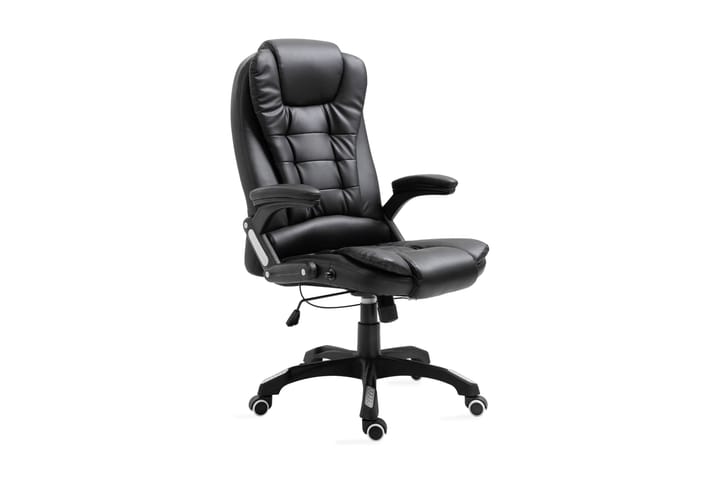 Kontorsstol svart konstläder - Svart - Möbler - Fåtölj & stolar - Kontorsstol & skrivbordsstol
