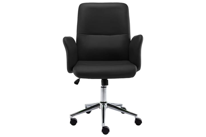 Kontorsstol svart konstläder - Svart - Möbler - Fåtölj & stolar - Kontorsstol & skrivbordsstol