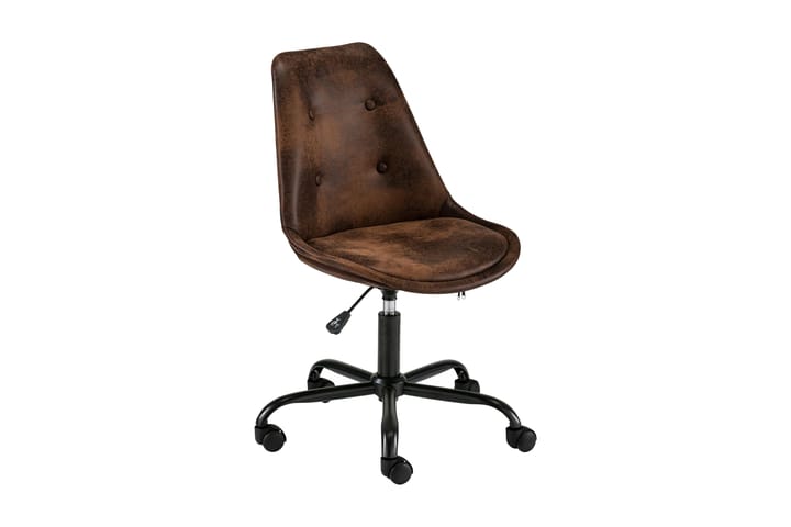 Kontorsstol Weston Konstläder - Brun|Metall - Möbler - Fåtölj & stolar - Kontorsstol & skrivbordsstol