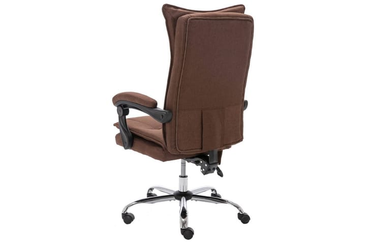 Massagekontorsstol brun tyg - Brun - Möbler - Fåtölj & stolar - Kontorsstol & skrivbordsstol