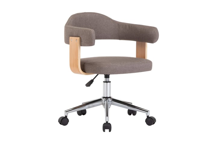 Snurrbar kontorsstol böjträ och tyg taupe - Taupe - Möbler - Stolar - Kontorsstol & skrivbordsstolar