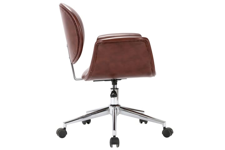 Snurrbar kontorsstol brun konstläder - Brun - Möbler - Fåtölj & stolar - Kontorsstol & skrivbordsstol