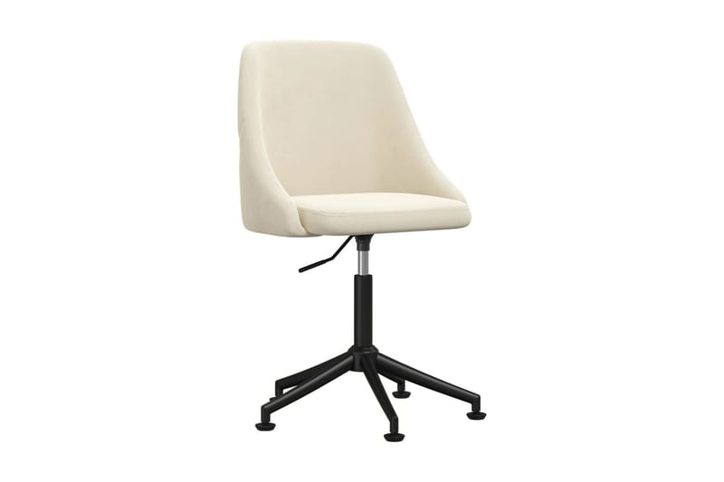 Snurrbar kontorsstol gräddvit sammet - Vit - Möbler - Fåtölj & stolar - Kontorsstol & skrivbordsstol