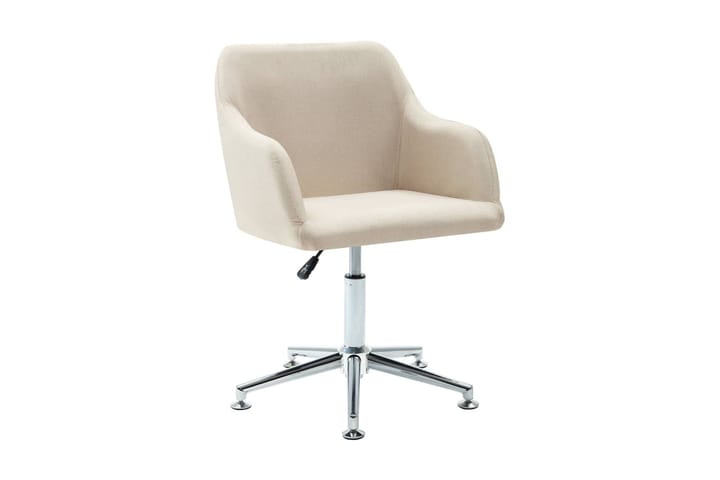Snurrbar kontorsstol gräddvit tyg - Vit - Möbler - Fåtölj & stolar - Kontorsstol & skrivbordsstol