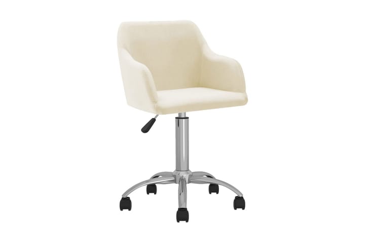Snurrbar kontorsstol gräddvit tyg - Vit - Möbler - Fåtölj & stolar - Kontorsstol & skrivbordsstol