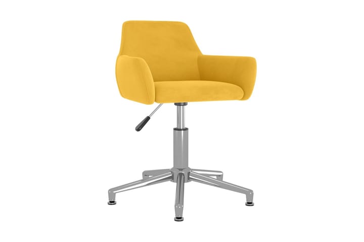 Snurrbar kontorsstol gul sammet - Gul - Möbler - Fåtölj & stolar - Kontorsstol & skrivbordsstol