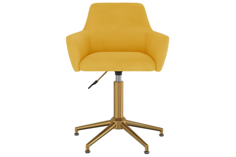 Snurrbar kontorsstol gul sammet - Gul - Möbler - Fåtölj & stolar - Kontorsstol & skrivbordsstol