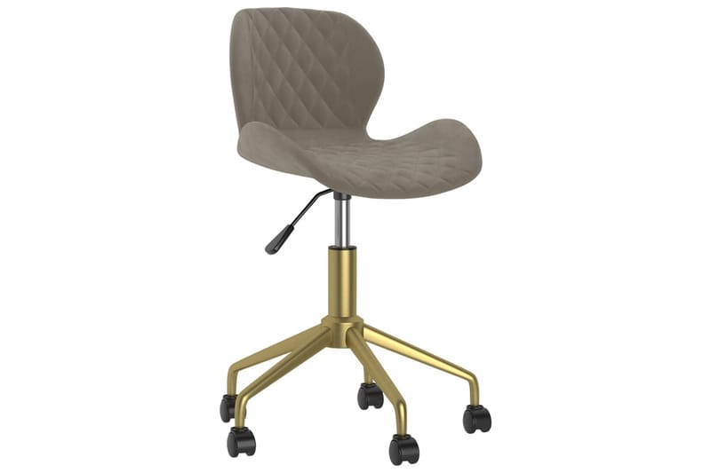 Snurrbar kontorsstol ljusgrå sammet - Grå - Möbler - Fåtölj & stolar - Kontorsstol & skrivbordsstol