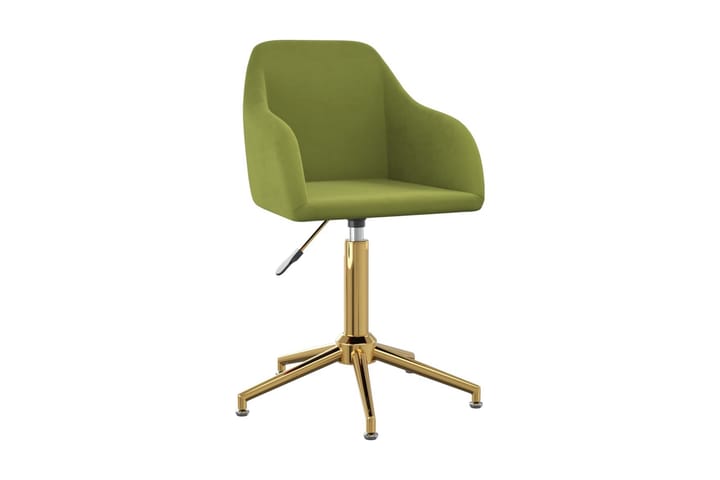 Snurrbar kontorsstol ljusgrön sammet - Grön - Möbler - Fåtölj & stolar - Kontorsstol & skrivbordsstol