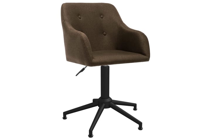 Snurrbar kontorsstol mörkbrun tyg - Brun - Möbler - Fåtölj & stolar - Kontorsstol & skrivbordsstol