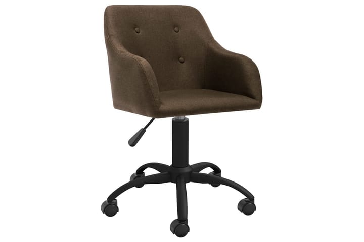 Snurrbar kontorsstol mörkbrun tyg - Brun - Möbler - Fåtölj & stolar - Kontorsstol & skrivbordsstol