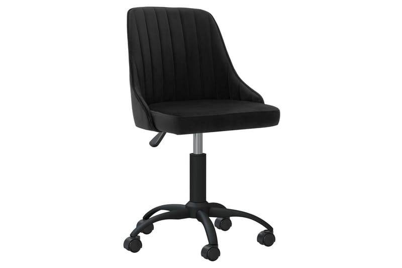 Snurrbar kontorsstol svart sammet - Svart - Möbler - Fåtölj & stolar - Kontorsstol & skrivbordsstol