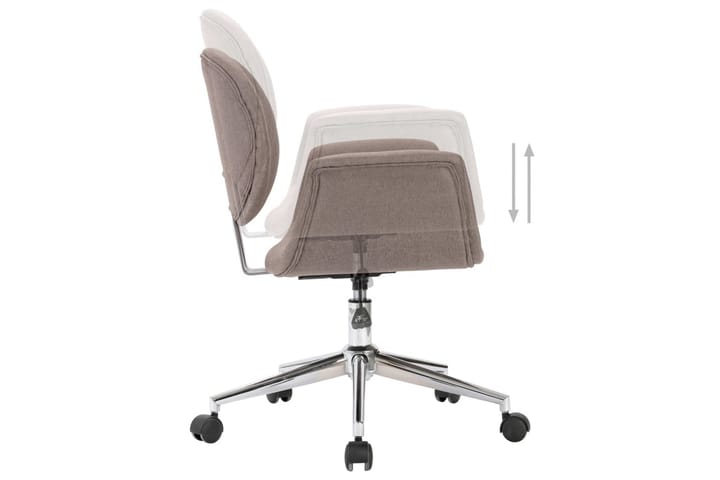 Snurrbar kontorsstol taupe tyg - Brun - Möbler - Fåtölj & stolar - Kontorsstol & skrivbordsstol