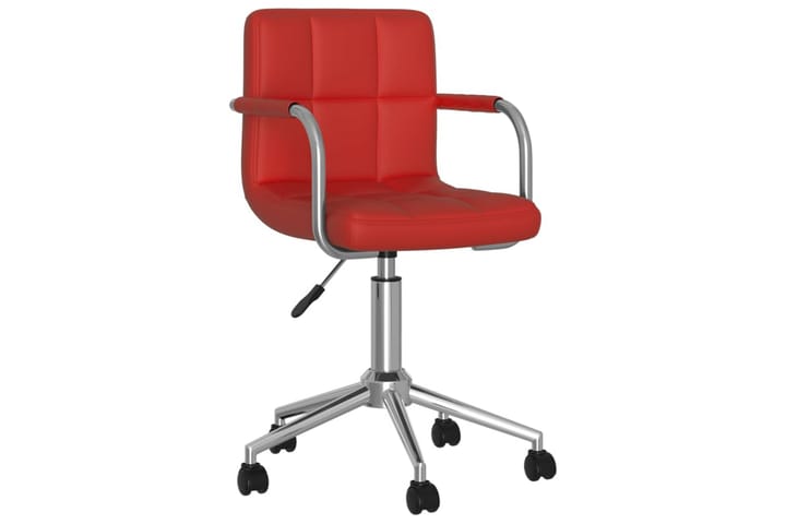 Snurrbar kontorsstol vinröd konstläder - Röd - Möbler - Fåtölj & stolar - Kontorsstol & skrivbordsstol