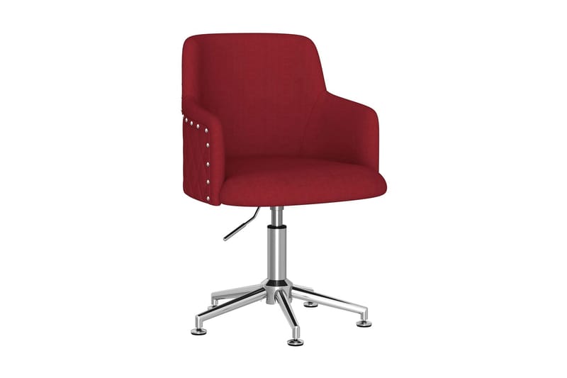 Snurrbar kontorsstol vinröd tyg - Röd - Möbler - Fåtölj & stolar - Kontorsstol & skrivbordsstol
