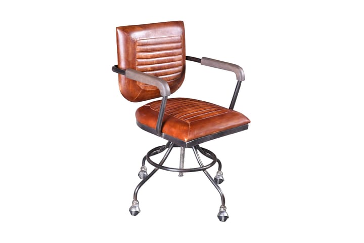Stol Harrow - Silver/Brun - Möbler - Fåtölj & stolar - Kontorsstol & skrivbordsstol