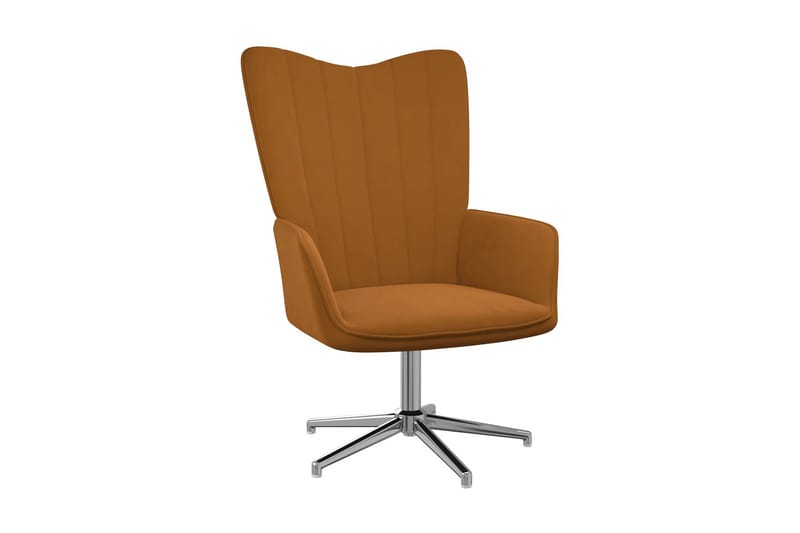 Vilstol brun sammet - Brun - Möbler - Fåtölj & stolar - Kontorsstol & skrivbordsstol