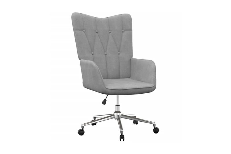 Vilstol ljusgrå tyg - Ljusgrå - Möbler - Fåtölj & stolar - Kontorsstol & skrivbordsstol